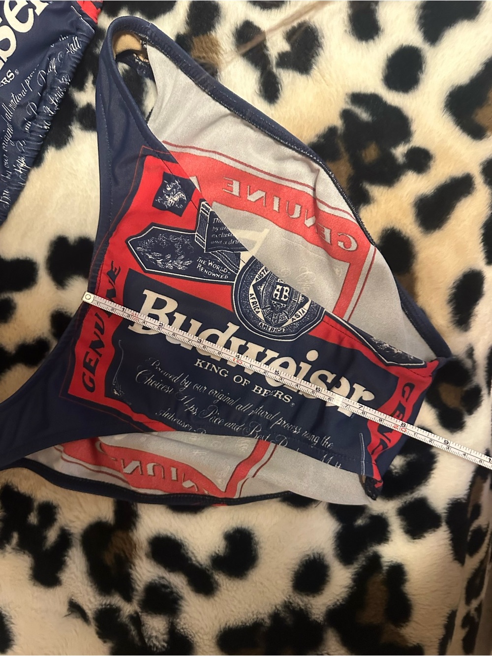Budweiser Navy and Red Branded Triangle Bikini - Picture 6 of 6